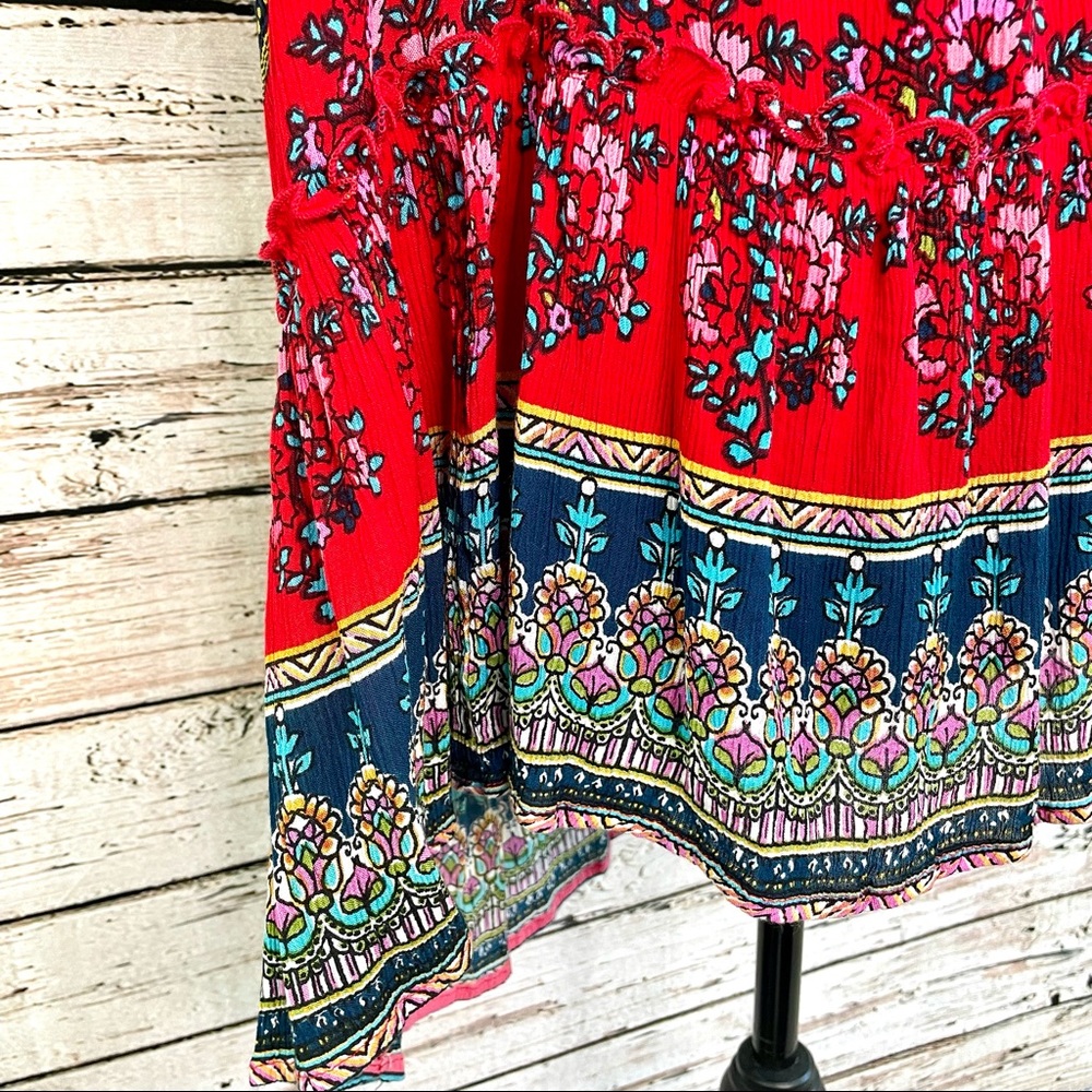 Patrons of Peace Red Señorita Shoulder Dress Small - Picture 6 of 6